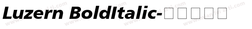 Luzern BoldItalic字体转换